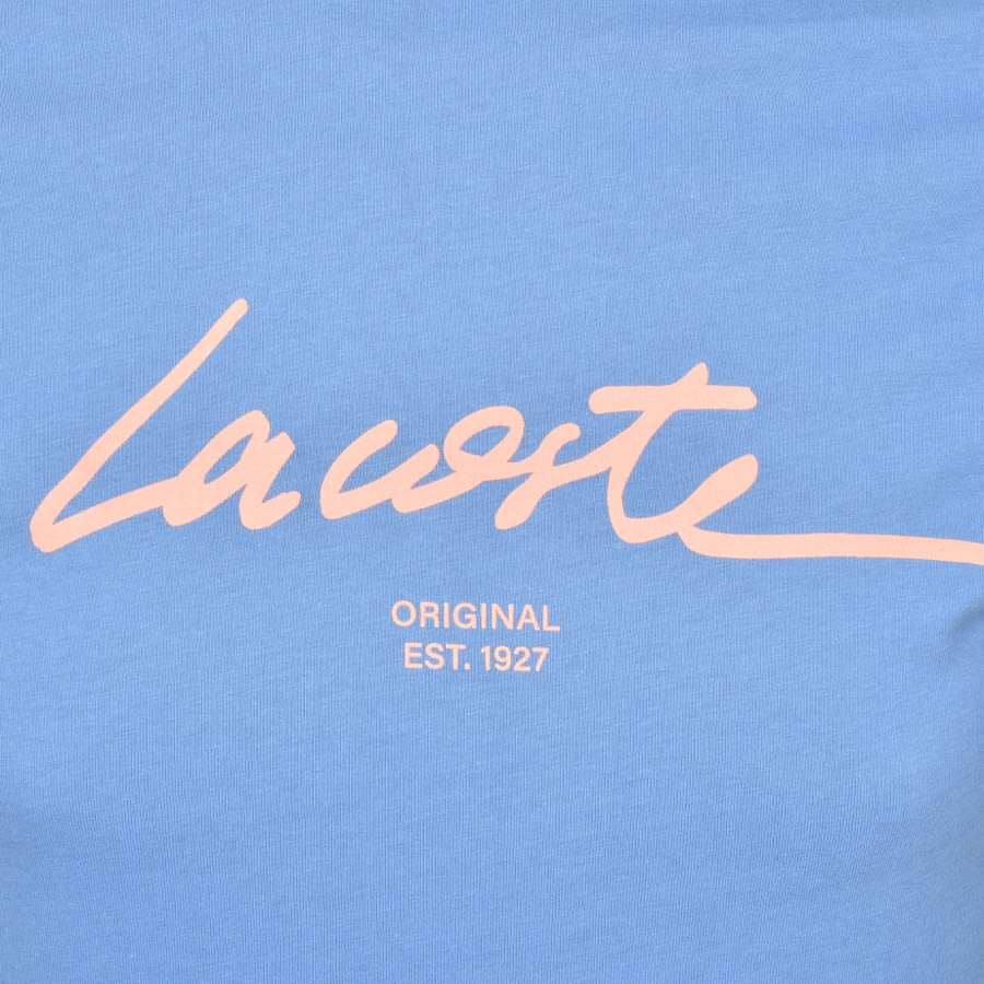 Alternative Image for ProductLacoste Crew Neck Logo T Shirt Blue3